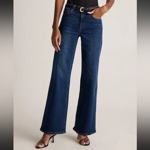 Quince - Bella Stretch Wide Leg Jeans - size 28 - midnight blue